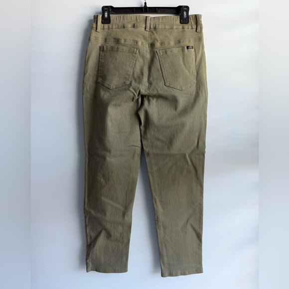 HUE Women’s Olive Green High Rise Girlfriend Denim Leggings Size Large - Picture 6 of 9